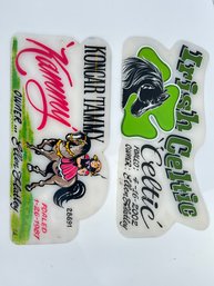 25 - TWO HAND PAINTED HORSE PLAQUES