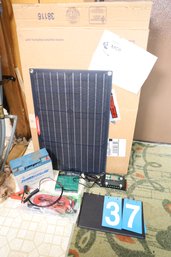 37 - SOLAR PANEL SET UP - APPEARS NEW?