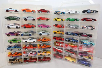 LOT 63 - APROX. 96 VINTAGE HOT WHEELS IN TWO CASES (ALL ONE OWNER STORED AND NOT PLAYED WITH FROM NEW!)