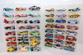 LOT 67 - APROX. 96 VINTAGE HOT WHEELS IN TWO CASES (ALL ONE OWNER STORED AND NOT PLAYED WITH FROM NEW