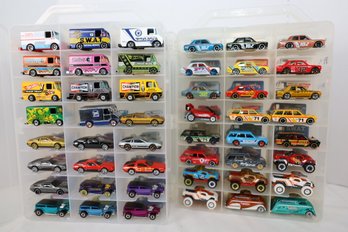 LOT 70 - APROX. 96 VINTAGE HOT WHEELS IN TWO CASES (ALL ONE OWNER STORED AND NOT PLAYED WITH FROM NEW!)