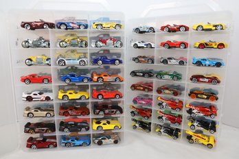 LOT 74 - APROX. 96 VINTAGE HOT WHEELS IN TWO CASES (ALL ONE OWNER STORED AND NOT PLAYED WITH FROM NEW!)