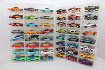 LOT 78 - APROX. 96 VINTAGE HOT WHEELS IN TWO CASES (ALL ONE OWNER STORED AND NOT PLAYED WITH FROM NEW!)