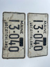 40 - 1967 MAINE PLATES, MATCHING PAIR