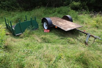 407 - TRAILER AND VERY HEAVY BODY THAT GOES ON IT. (BUYER TO BRING EXTRA HELP!)