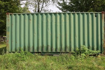 408 - STORAGE CONTAINER - 20 FEET LONG - DRY INSIDE (READ MORE BELOW) VERY EXPENSIVE TO PURCHASE RIGHT NOW!