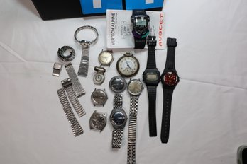 71 - REALLY NICE COLLECTION OF WATCHES - NOTICE THE WOMENS ANTIQUE ONE!