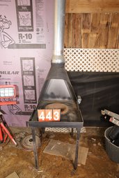 443 - STOVE USED FOR BLACKSMITHING - COMES WITH THE PIPE AS WELL