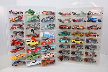 LOT 166 - APROX. 96 VINTAGE HOT WHEELS IN TWO CASES (ALL ONE OWNER STORED AND NOT PLAYED WITH FROM NEW!)