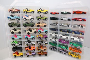 LOT 172 - APROX. 96 VINTAGE HOT WHEELS IN TWO CASES (ALL ONE OWNER STORED AND NOT PLAYED WITH FROM NEW!)