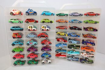 LOT 189 - APROX. 96 VINTAGE HOT WHEELS IN TWO CASES (ALL ONE OWNER STORED AND NOT PLAYED WITH FROM NEW!)