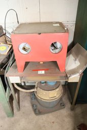 LOT 323 - BEAD BLAST CABINET AND VAC