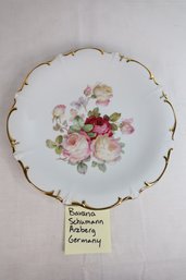 LOT 195 - VINTAGE HAND PAINTED PLATE / BAVARIA SCHUANN ARZBERG GERMANY