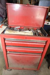 LOT 332 - METAL TOOL CABINET AND ALL CONTENTS