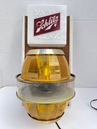 102 - VINTAGE SCHLITZ BEER EVERBRITE ELECTRIC SIGN, SPINS!