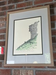 216 - MAN IN THE MOUNTAIN, FRAMED