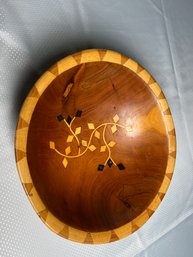 222 - WOOD INLAY BOWL, NICE