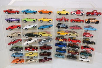 LOT 217 - HUGE LOT OF JOHNNY LIGHTNING CARS IN TWO DOUBLE SIDED CONTAINERS (AROUND 96)