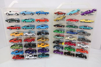 LOT 219  - HUGE LOT OF JOHNNY LIGHTNING CARS IN TWO DOUBLE SIDED CONTAINERS (AROUND 96)