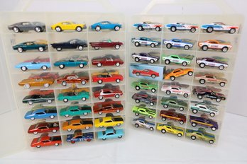 LOT 220  - HUGE LOT OF JOHNNY LIGHTNING CARS IN TWO DOUBLE SIDED CONTAINERS (AROUND 96)