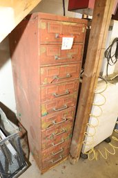 LOT 368 - METAL CABINET WITH ALL CONTENTS