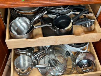 233 - COOKWARE, CONTENTS OF THIS CUPBOARD