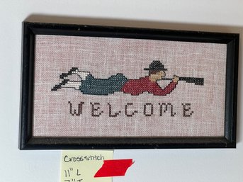 242 - WELCOME, CROSS STITCH