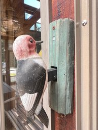 255 - WOODPECKER WOODEN DOORKNOCKER