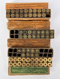 180 - VERY EARLY SHELL BOXES, 270 WIN AND 32-40! CASEINGS ARE EMPTY BRASS, WHAT A COOL LOT FOR A COLLECTOR!