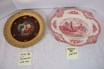 LOT 13 - TWO VERY PRETTY ANTIQUE PLATES