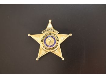 VERY OLD CLAY CO. DEPUTY SHERIFF BADGE COLLECTORS TAKE NOTICE! - MARKED 6