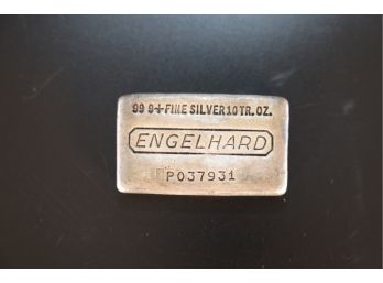 ENGELHARD 10 TROY OUNCE SILVER BAR - MARKED 16