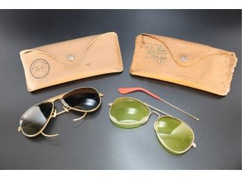 VINTAGE COLLECTIABLE SUNGLASSES AND CASES - MARKED 8