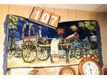 LOT 107 - VINTAGE WALL HANGING WAGON DECOR