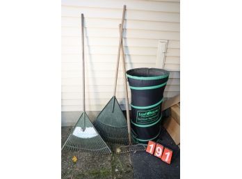 LOT 191 - RAKES AND LEAF/YARD WASTE TUBE