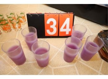 LOT 34 - VINTAGE PURLE GLASSES