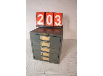 LOT 203 - VINTAGE SMALL METAL STORAGE