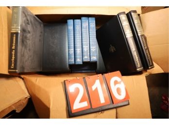 LOT 216 - BOX OF BOOKS