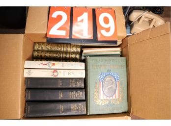 LOT 219 - BOX OF BOOKS