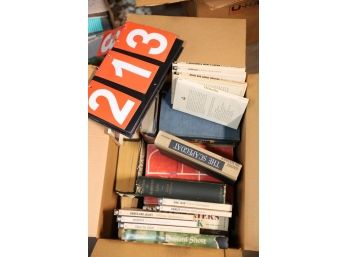 LOT 213 - BOX OF BOOKS