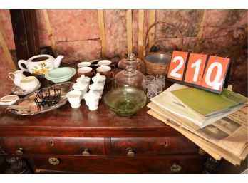 LOT 210 - ITEMS ON TABLE