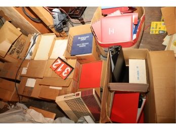 LOT 312 - OFFICE RELATED LOT - SEVERAL BOXES OF NEW PRINTER PAPER AND MANY BINDERS