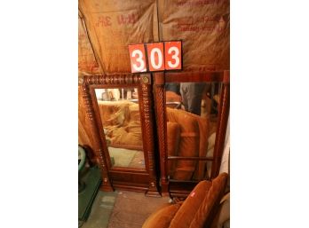 LOT 303 - TWO ANTIQUE MIRRORS - MUST SEE