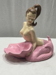 MID CENTURY NUDE MERMAID SOAP DISH