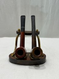 PIPES AND DOUBLE PIPE HOLDER