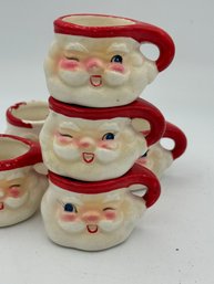 Miniature Vintage Santa Cups