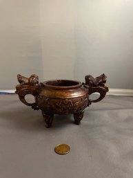 Antique Brown Jade Incense Burner