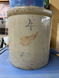 4 GALLON RED WING Crock