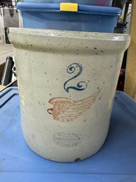 2 GALLON RED WING Crock