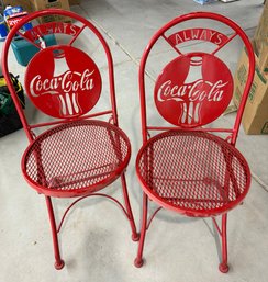 Coca-cola Folding Metal Chairs